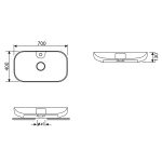 Zestaw promocyjny 2 w 1: umywalki 2 szt Croquis 2.0 150402001