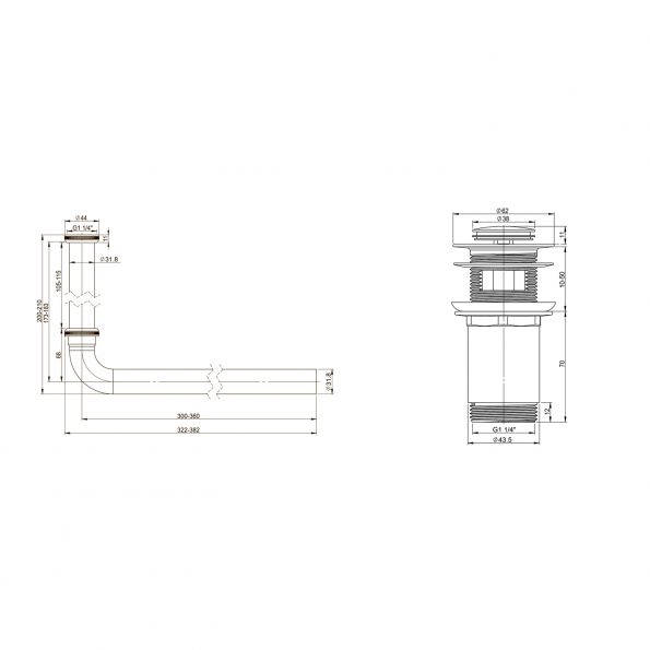 bottom valve Drainage System 182101001