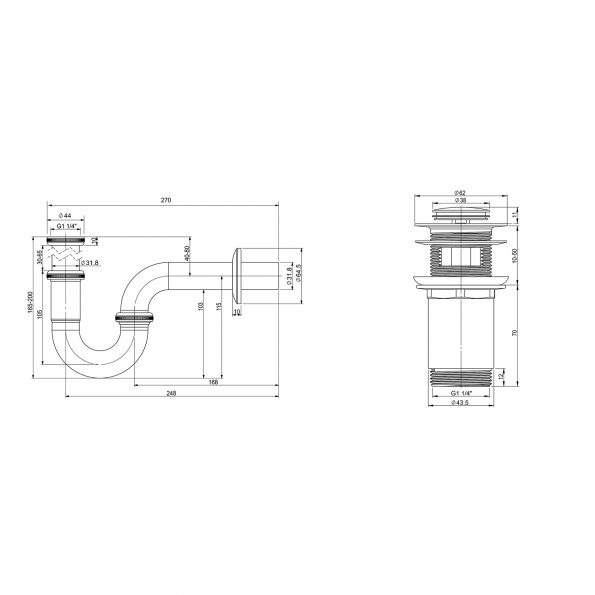 донный клапан Drainage System 182102001