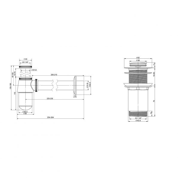 bottom valve Drainage System 182103002