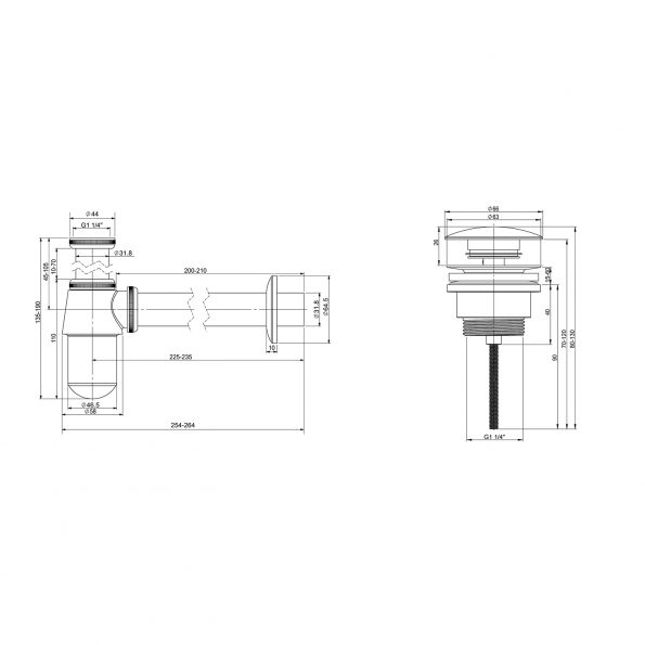 донный клапан Drainage System 182103003