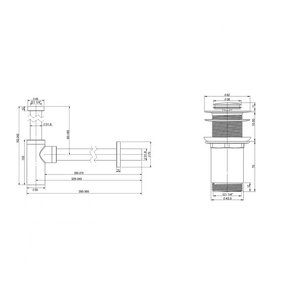 донный клапан Drainage System 182104002