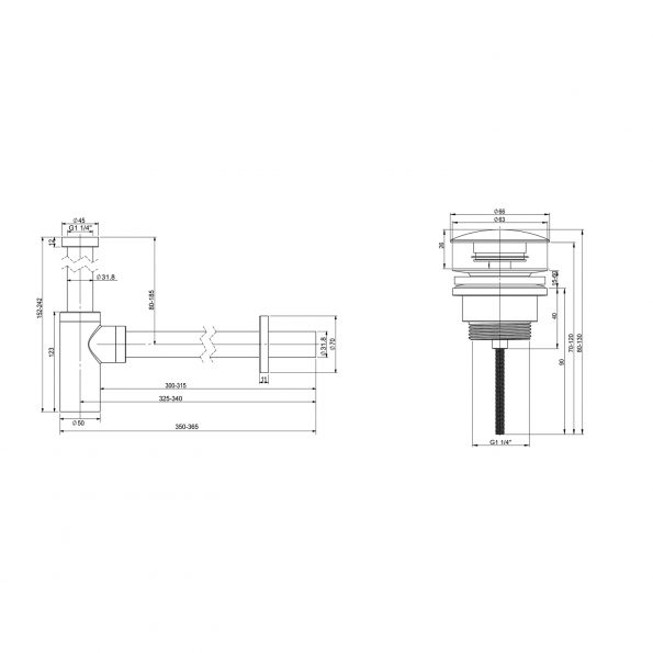 bottom valve Drainage System 182104003