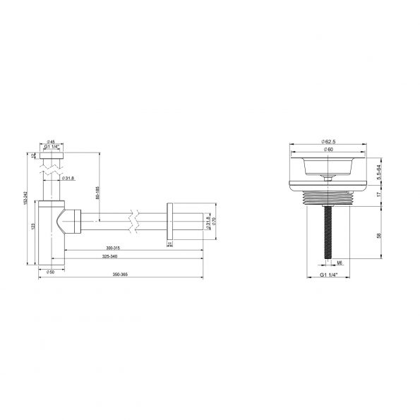 выпуск для раковины Drainage System 182104005