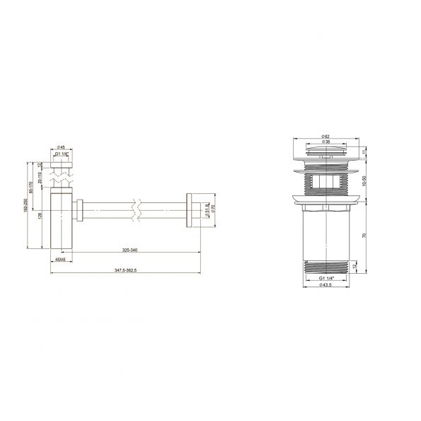 bottom valve Drainage System 182110001