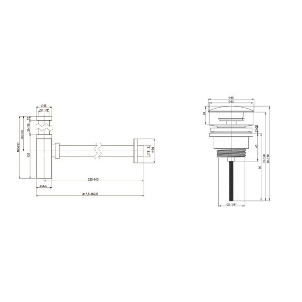 bottom valve Drainage System 182110003