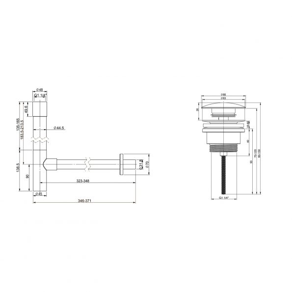 zawór denny Drainage System 182114003