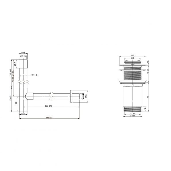 донный клапан Drainage System 182115002