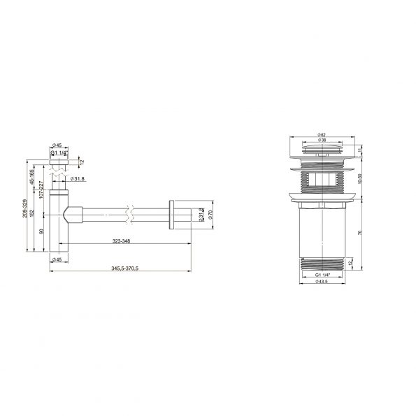 bottom valve Drainage System 182120001