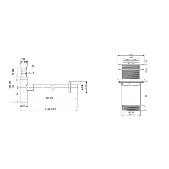 zawór denny Drainage System 182120002