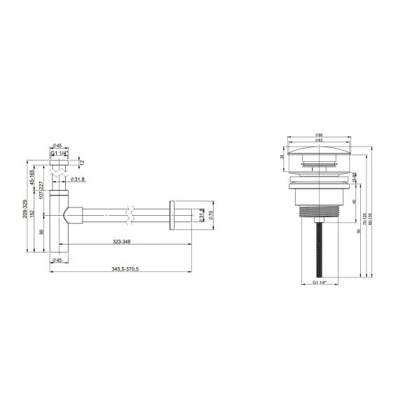 bottom valve Drainage System 182120003