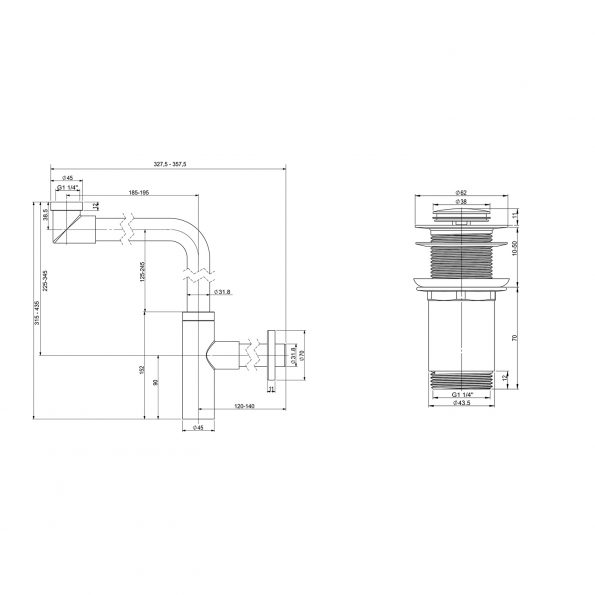 zawór denny Drainage System 182124002