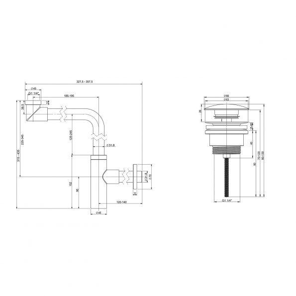 bottom valve Drainage System 182125003